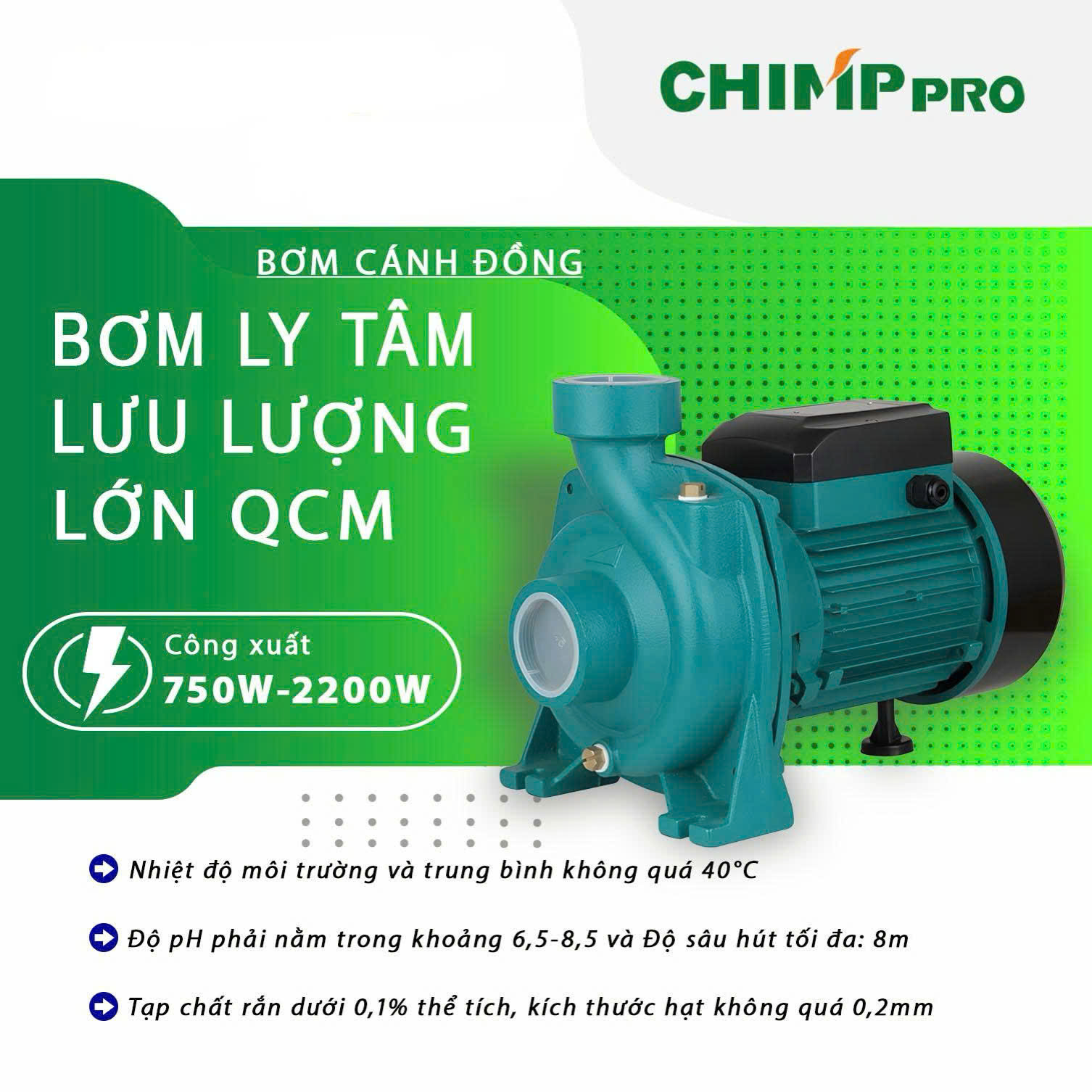 Bơm cấp nước lưu lượng lớn