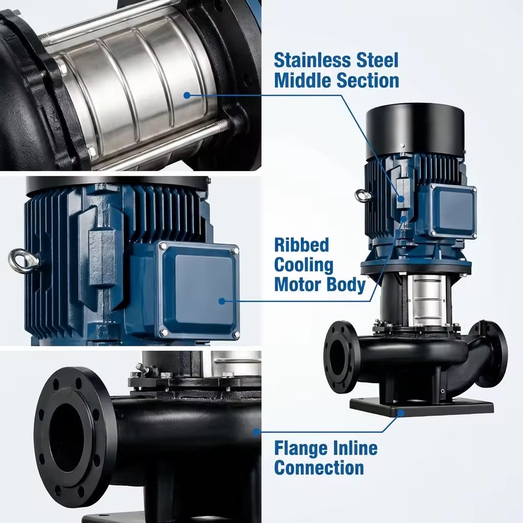 Máy bơm trục đứng Inline OEM TD Máy bơm trục đứng Inline OEM TD
